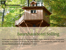 Tablet Screenshot of baumhaushotel-solling.de